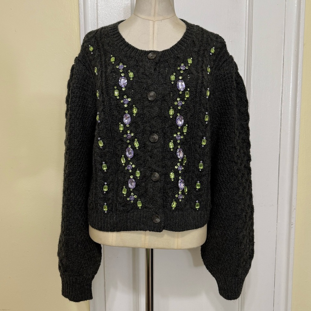 Cinq à Sept
Joelle Embellished Cable Cardigan - Picture 10 of 16